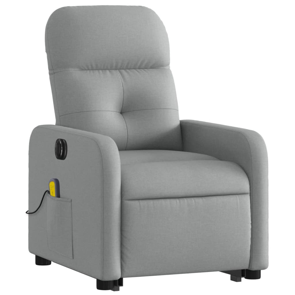 Sta-Op-Massagestoel Stof Lichtgrijs