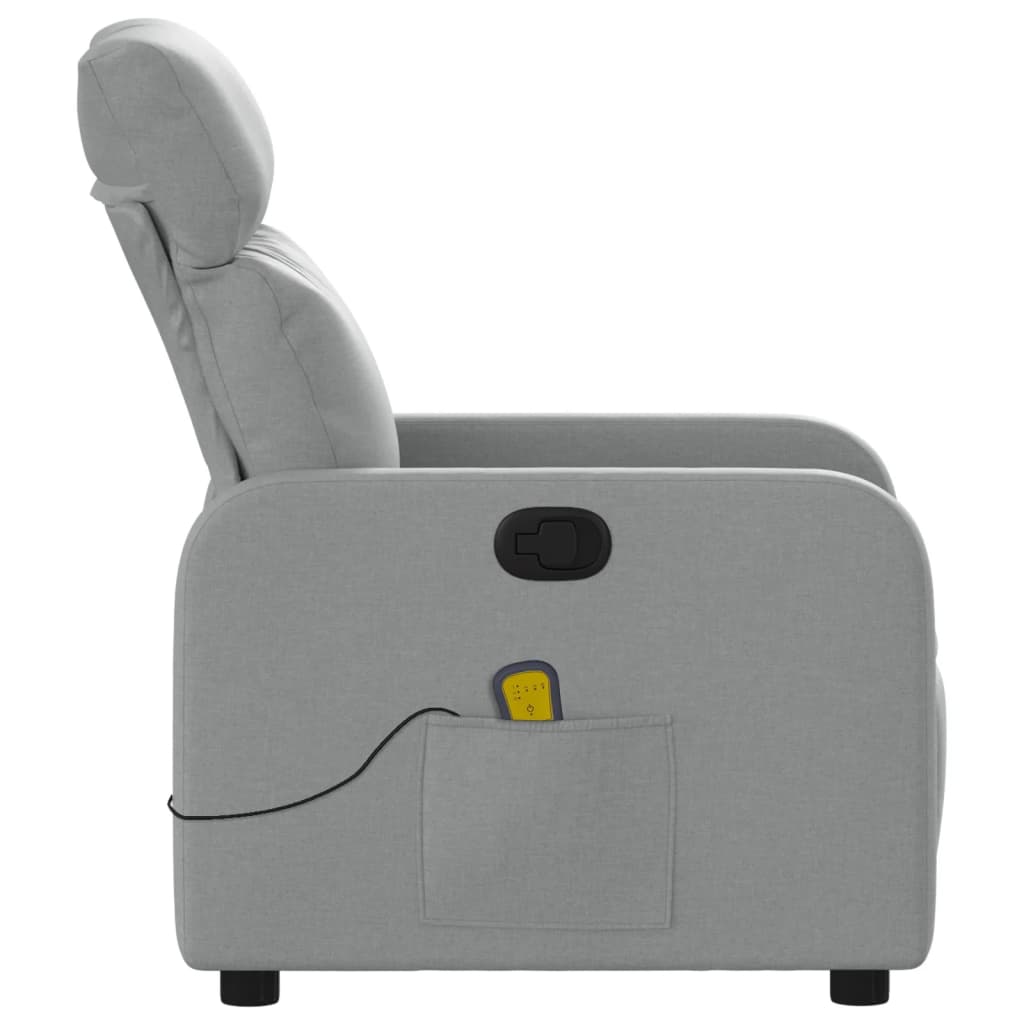 Massagestoel Lichtgrijze Stof