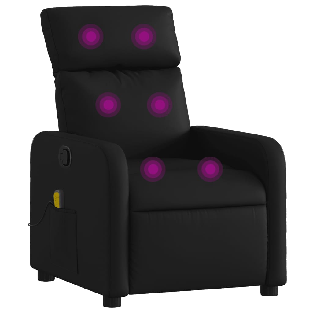 Massagestoel Kunstleer Zwart