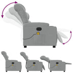 Massagestoel Met Lichtgrijze Stof