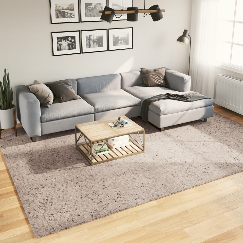 Vloerkleed Pamplona Shaggy Hoogpolig Modern Beige