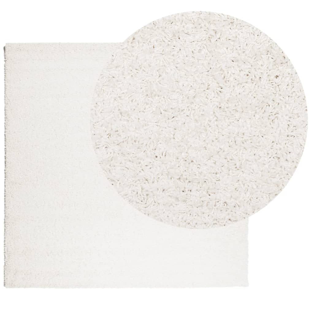 Vloerkleed Pamplona Shaggy Hoogpolig Modern Crème