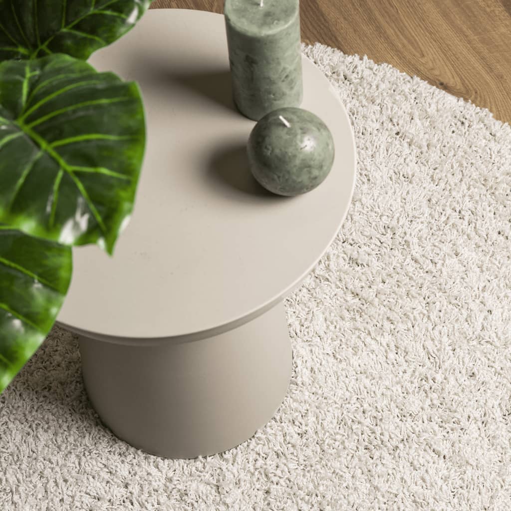 Vloerkleed Pamplona Shaggy Hoogpolig Modern Crème