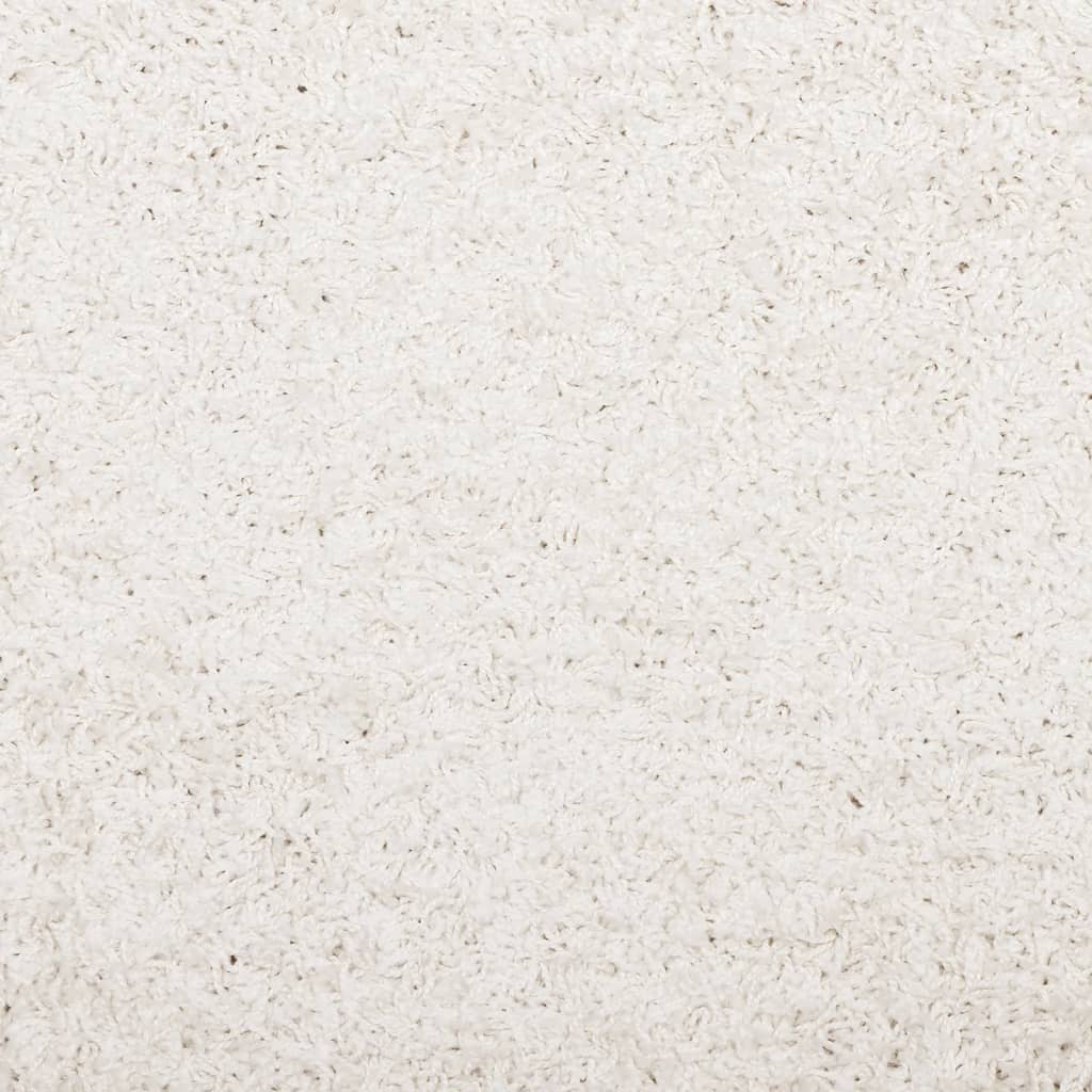 Vloerkleed Pamplona Shaggy Hoogpolig Modern Crème