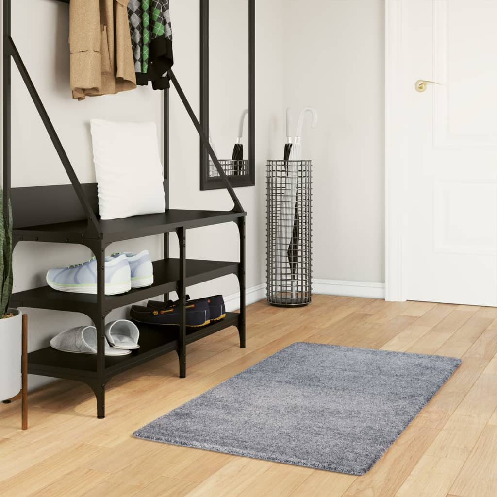 Vloerkleed Pamplona Shaggy Hoogpolig Modern Blauw