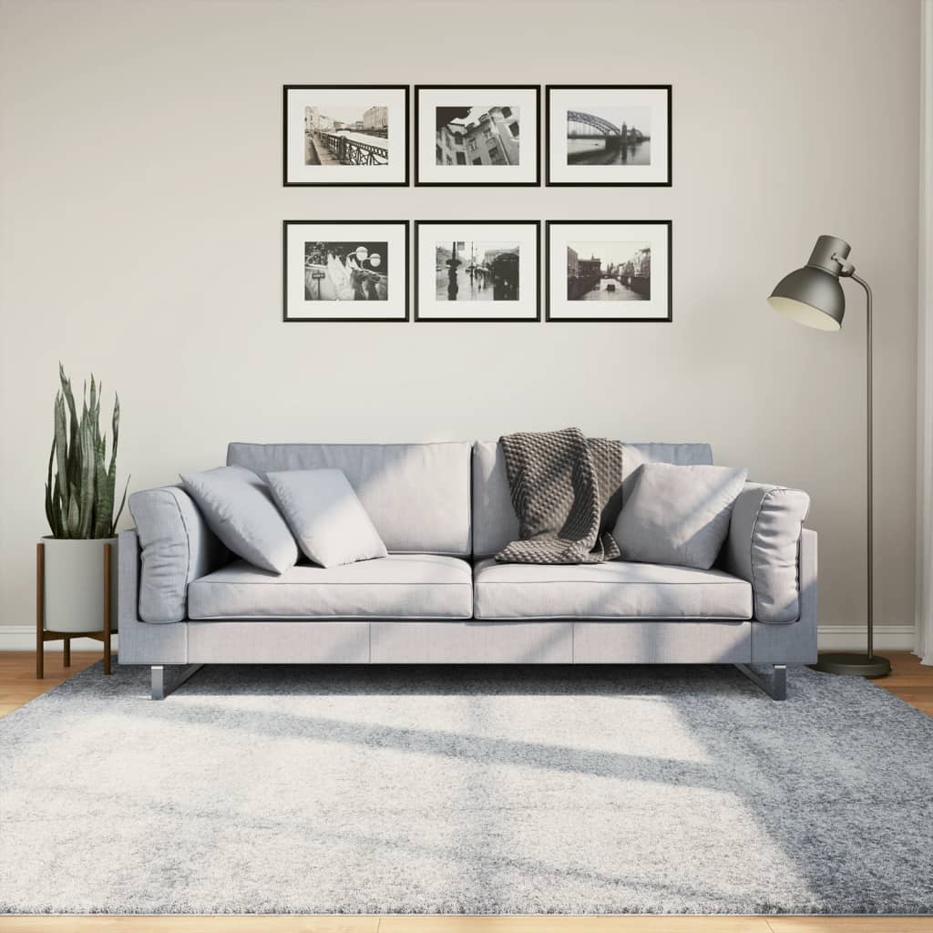 Vloerkleed Pamplona Shaggy Hoogpolig Modern Blauw