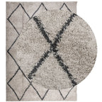 Vloerkleed Pamplona Shaggy Hoogpolig Beige En Antraciet