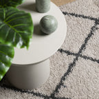 Vloerkleed Pamplona Shaggy Hoogpolig Beige En Antraciet