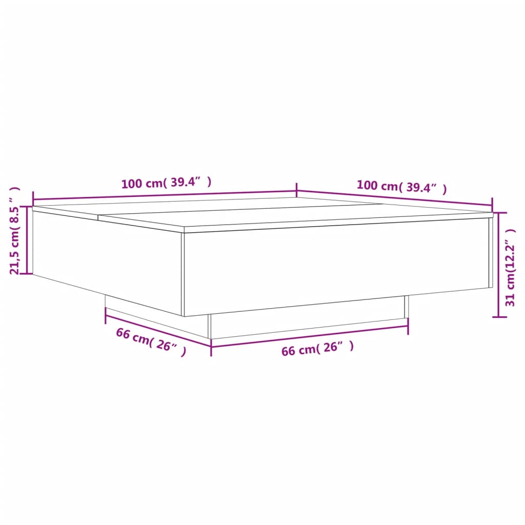 Salontafel Bewerkt Hout