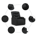 Fauteuil Verstelbaar Kunstleer Zwart