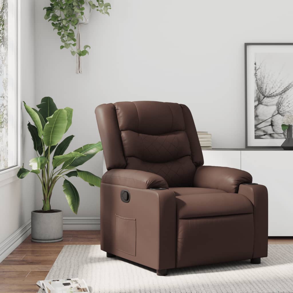 Massagestoel Verstelbaar Kunstleer Bruin