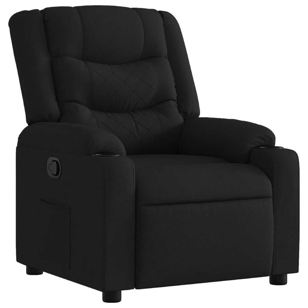 Fauteuil Verstelbaar Stof Zwart