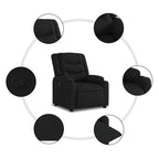 Fauteuil Verstelbaar Stof Zwart