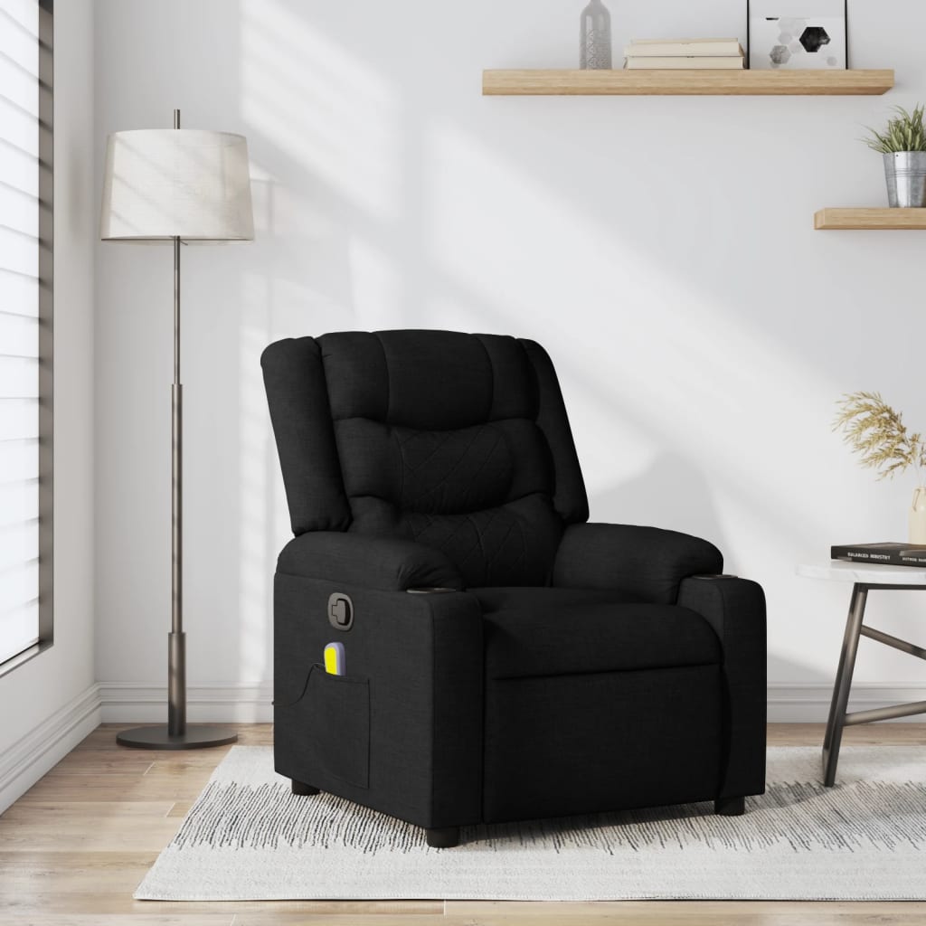 Fauteuil Verstelbaar Stof Zwart