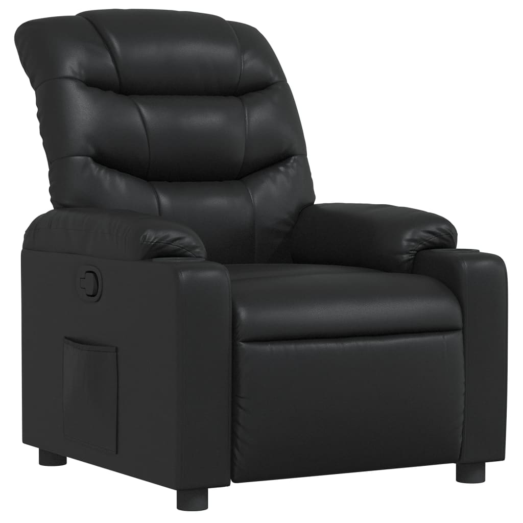 Fauteuil Verstelbaar Kunstleer Zwart