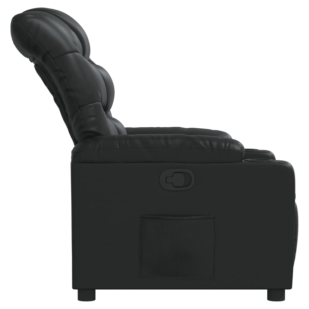 Fauteuil Verstelbaar Kunstleer Zwart