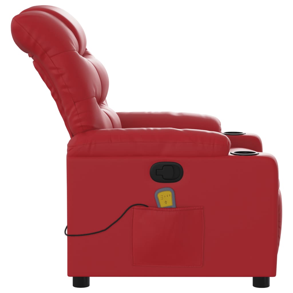 Massagestoel Verstelbaar Kunstleer Rood
