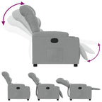 Fauteuil Verstelbaar Stof Lichtgrijs
