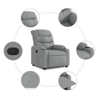 Fauteuil Verstelbaar Stof Lichtgrijs