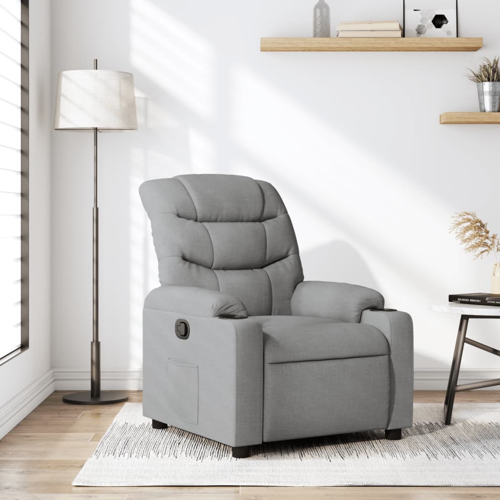 Fauteuil Verstelbaar Stof Lichtgrijs