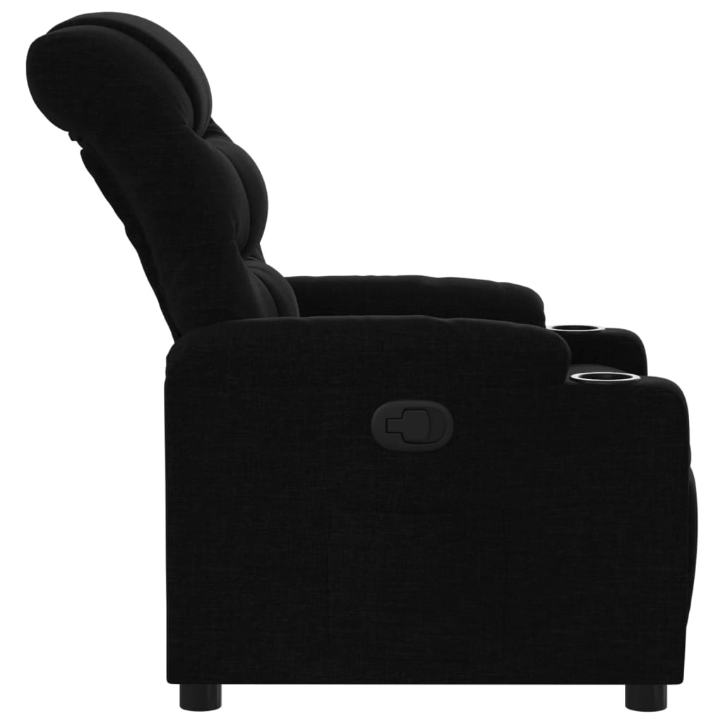 Fauteuil Verstelbaar Stof Zwart