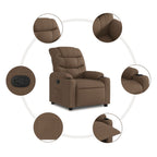Fauteuil Verstelbaar Stof Bruin