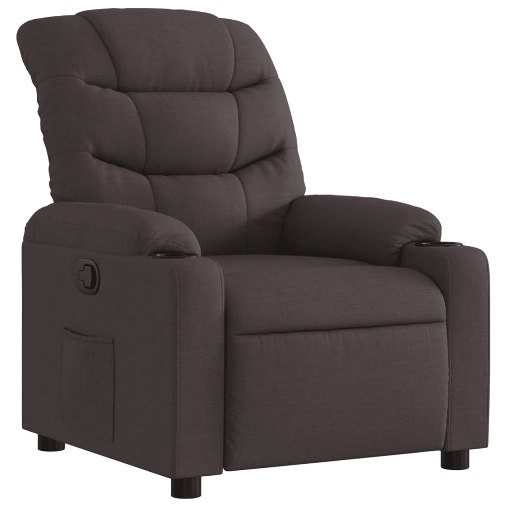 Fauteuil Verstelbaar Stof Donkerbruin
