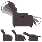 Fauteuil Verstelbaar Stof Donkerbruin