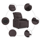 Fauteuil Verstelbaar Stof Donkerbruin