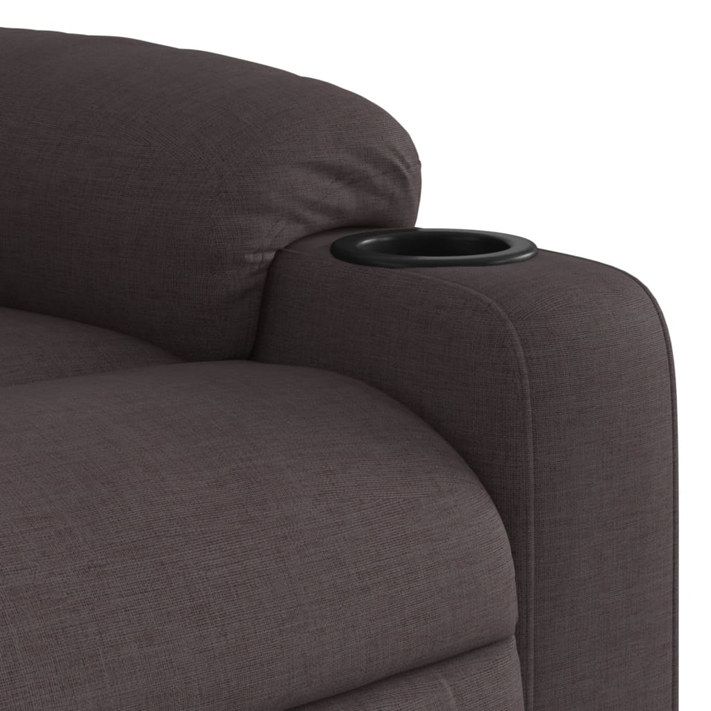 Fauteuil Verstelbaar Stof Donkerbruin
