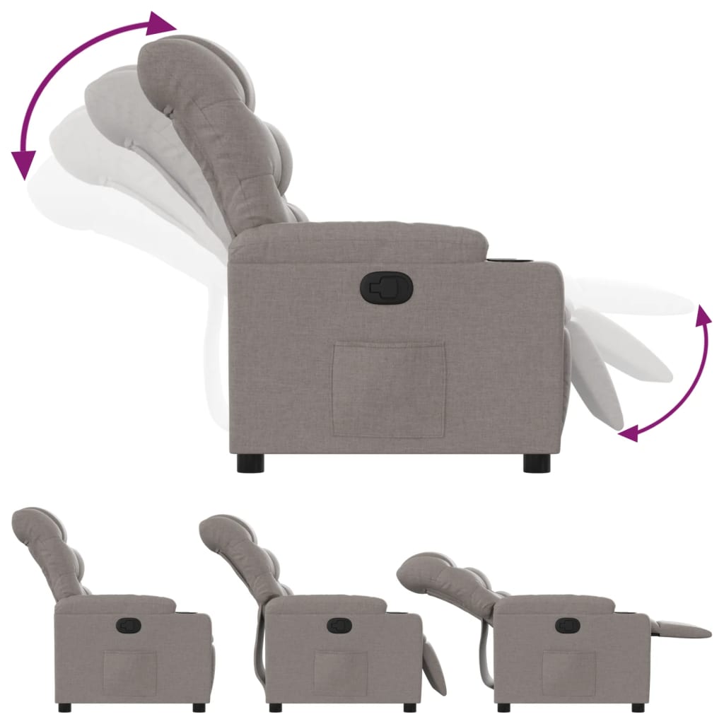 Fauteuil Verstelbaar Stof Taupe