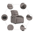 Fauteuil Verstelbaar Stof Taupe