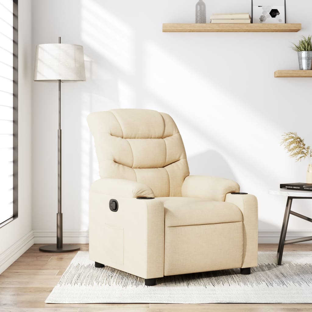 Fauteuil Verstelbaar Stof Kleurig Crème