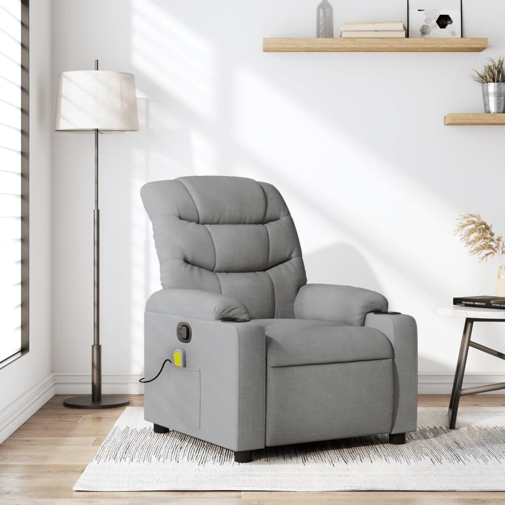 Fauteuil Verstelbaar Stof Lichtgrijs