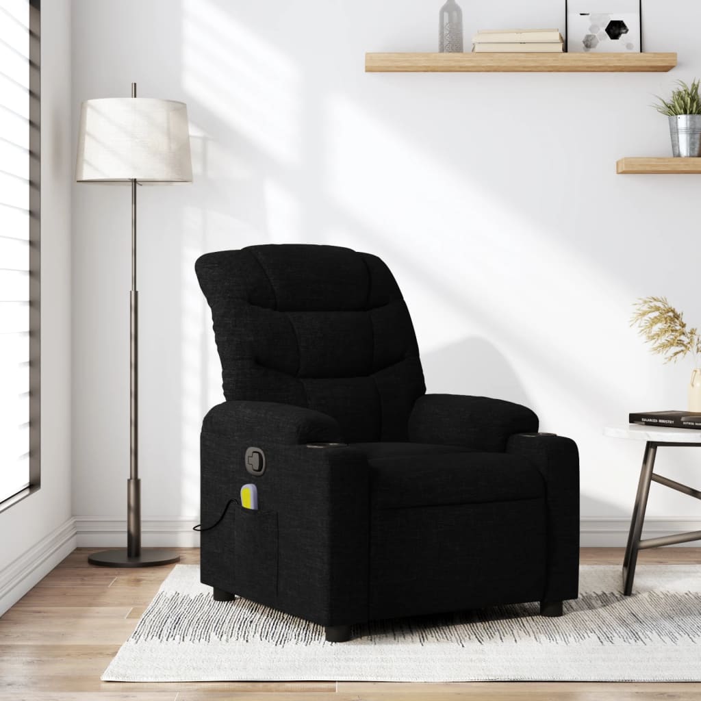 Fauteuil Verstelbaar Stof Zwart