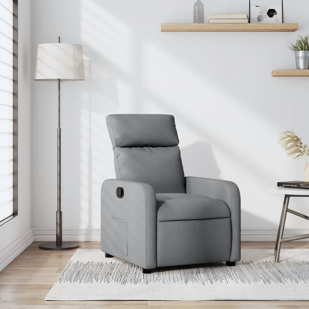 Fauteuil Verstelbaar Stof Lichtgrijs
