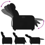 Fauteuil Verstelbaar Stof Zwart