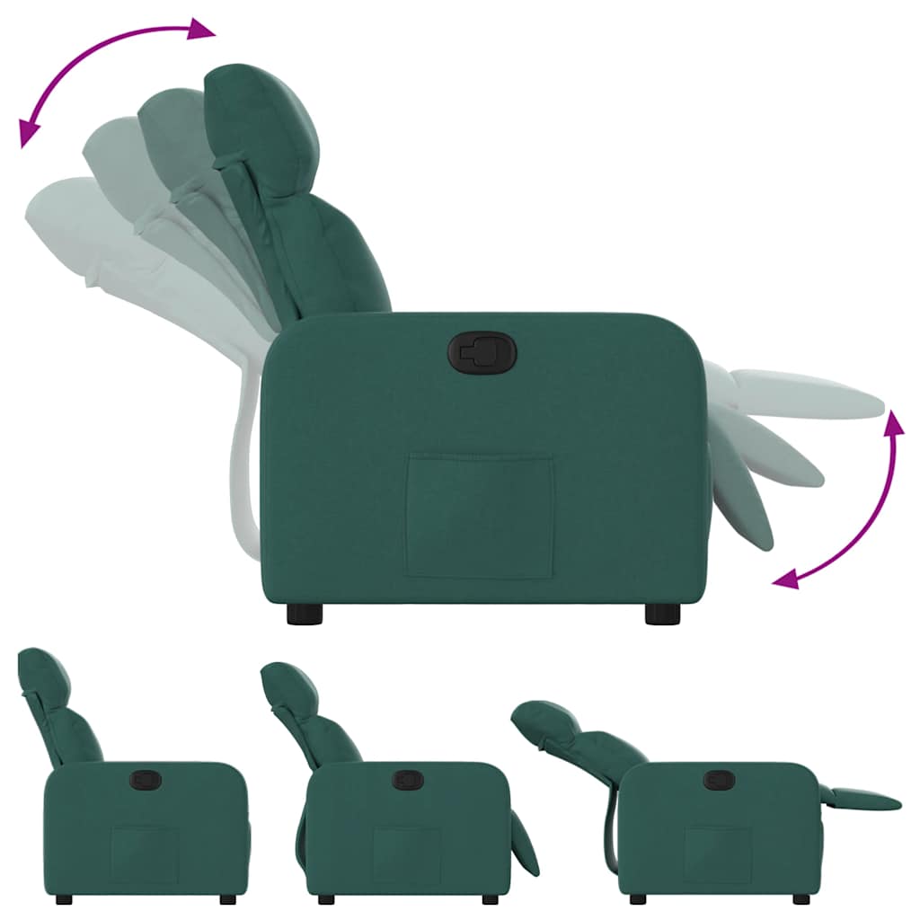 Fauteuil Verstelbaar Stof Donkergroen
