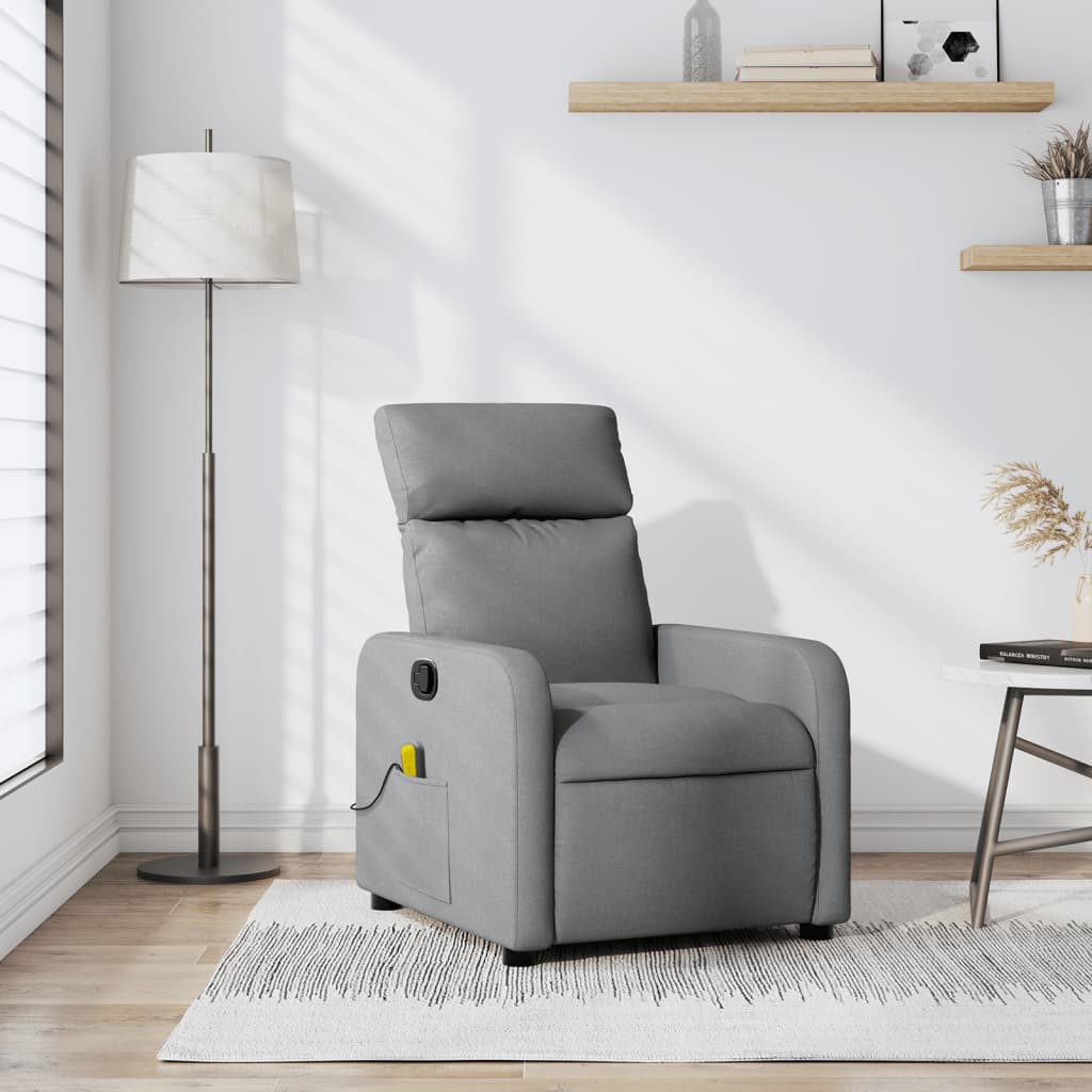 Fauteuil Verstelbaar Stof Lichtgrijs