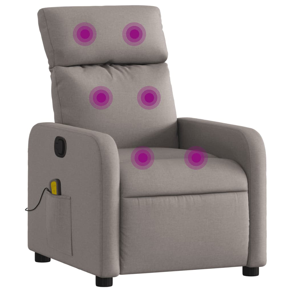 Massagestoel Verstelbaar Stof Taupe