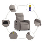 Massagestoel Verstelbaar Stof Taupe