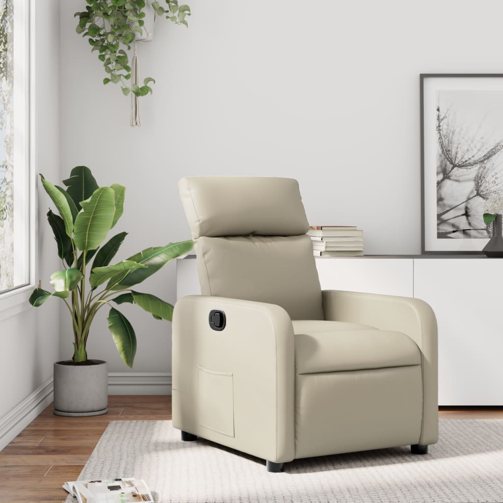 Massagestoel Verstelbaar Kunstleer Crème