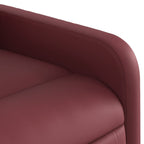 Fauteuil Verstelbaar Kunstleer Wijnrood