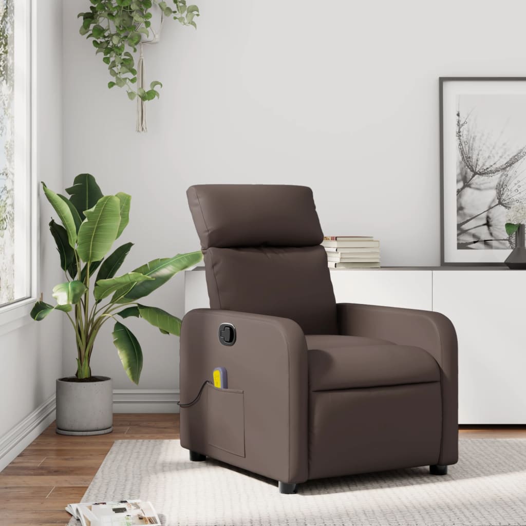 Massagestoel Verstelbaar Kunstleer Bruin