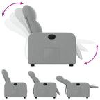 Fauteuil Verstelbaar Stof Lichtgrijs