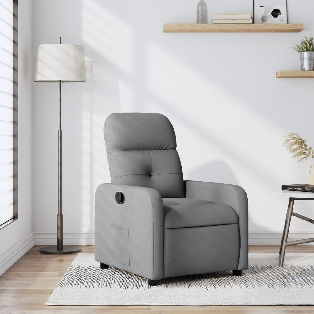 Fauteuil Verstelbaar Stof Lichtgrijs