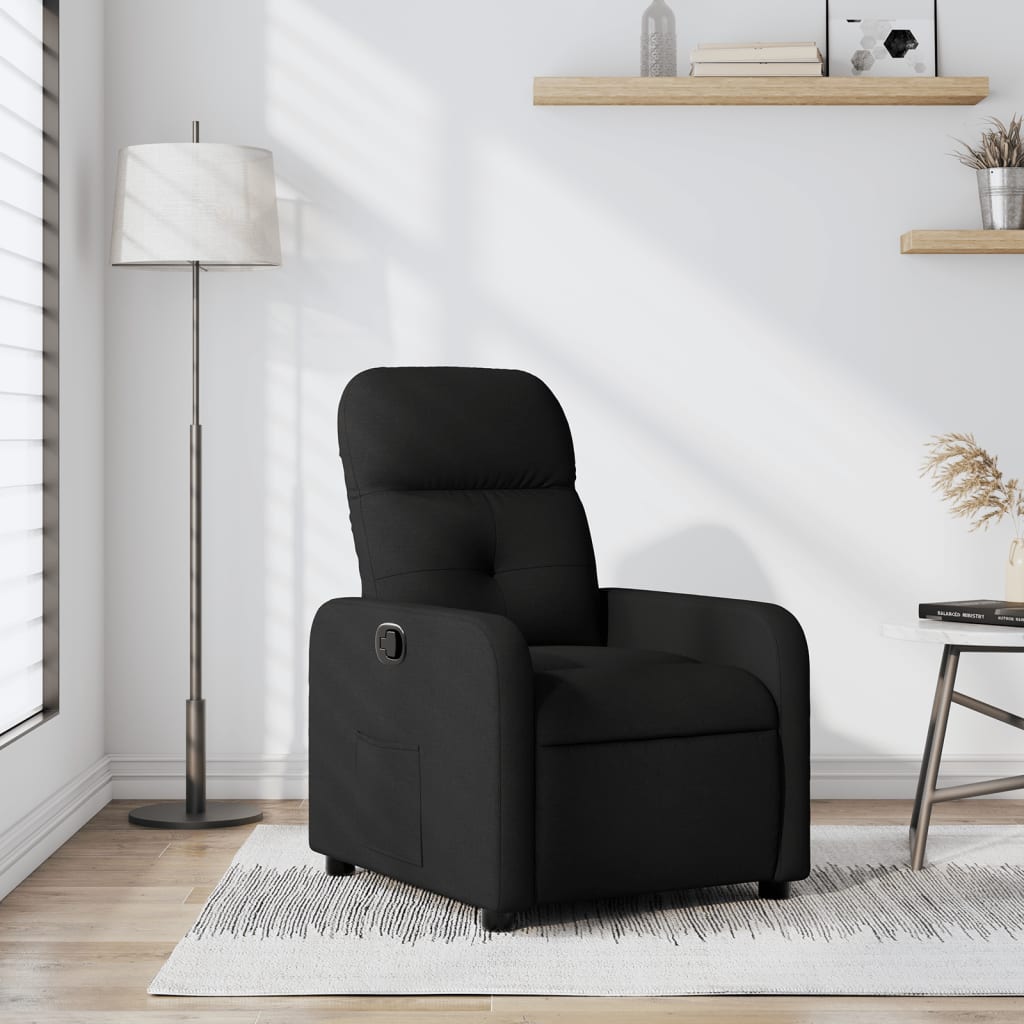 Fauteuil Verstelbaar Stof Zwart