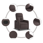 Fauteuil Verstelbaar Stof Donkerbruin
