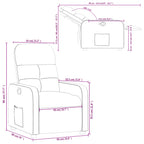 Fauteuil Verstelbaar Stof Donkerbruin