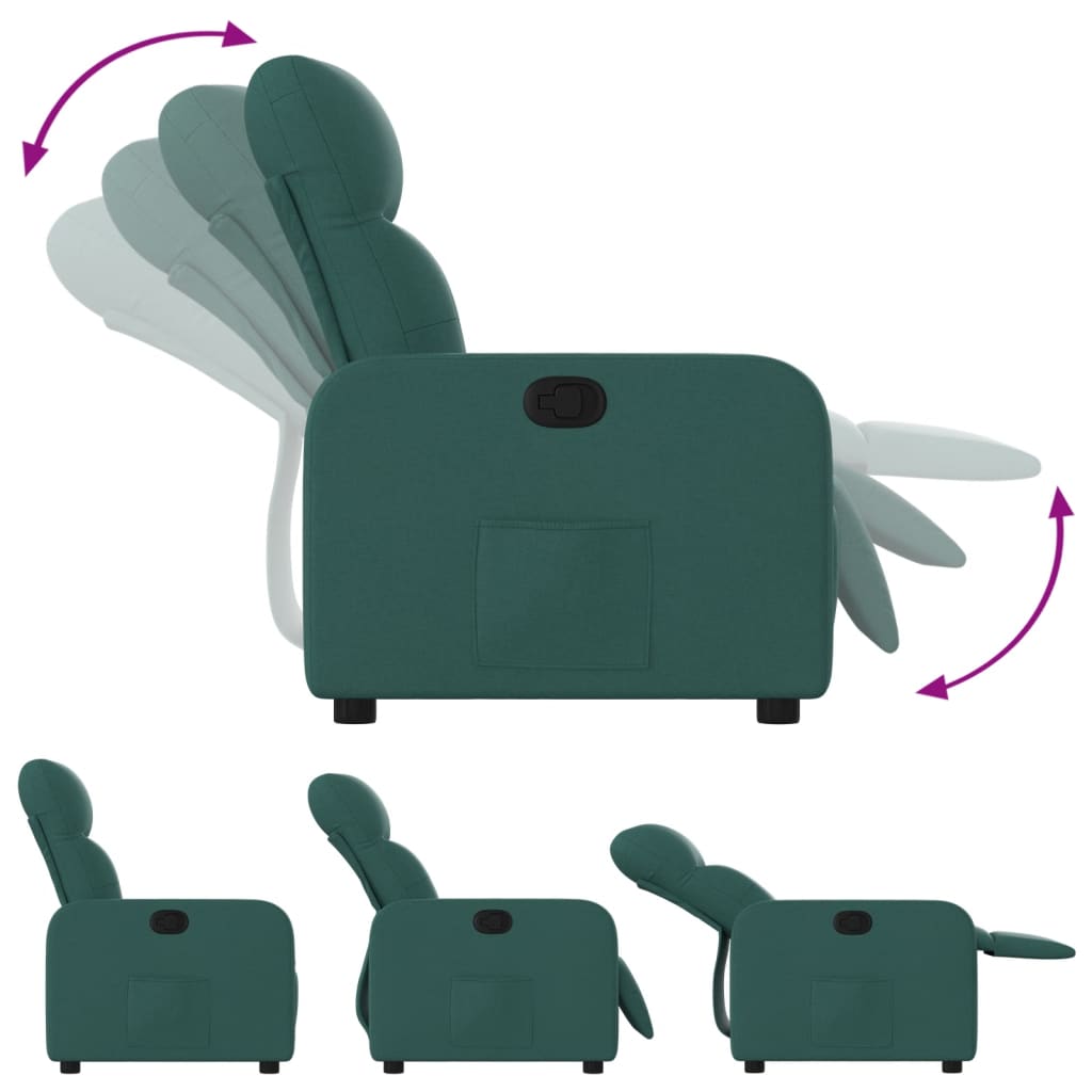 Fauteuil Verstelbaar Stof Donkergroen